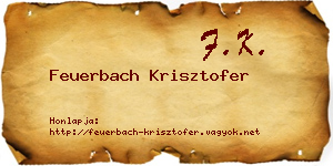 Feuerbach Krisztofer névjegykártya